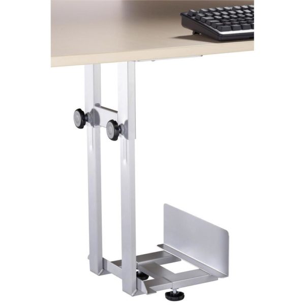 Under Desk Computer Tower Holder Silver CEI HK